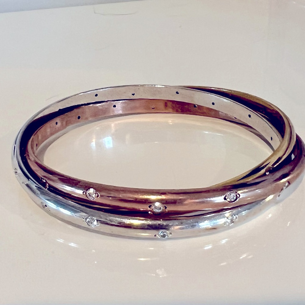 Tri-color Timeless Twist bangle bracelet